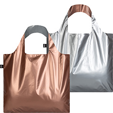 Torba Duo Bag LOQI Metallic Silver & Rose Gold
